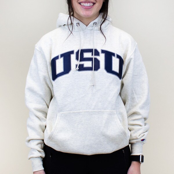 champion usu hoodie oatmeal